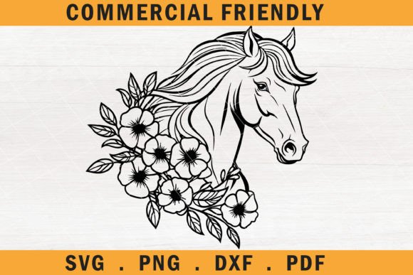 Download Horse SVG, Floral Horse Cricut SVG, Mare - Floral Collection