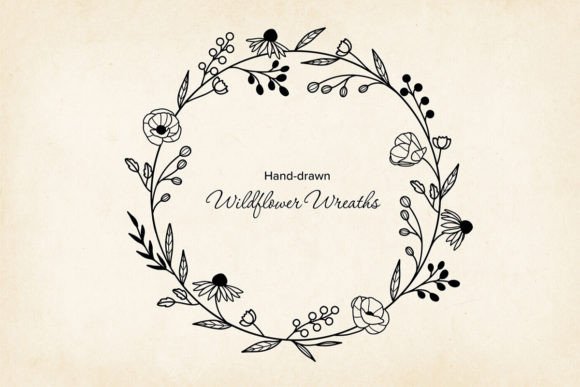 Download Hand-drawn Vector Floral Garland SVG - Floral Collection