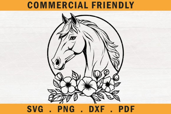 Download Horse SVG, Floral Horse Cricut SVG, Mare - Floral Collection