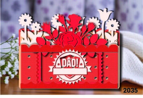 Download Father’s Day Floral DAD Card SVG 2035 - Floral Collection