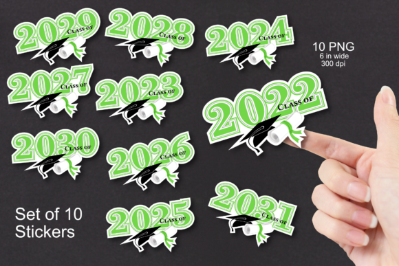 Download Green Class of 2022-2031 Sticker Set - 2031 Collection