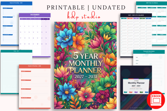 Download 5 Year Monthly Planner 2027-2031 - 2031 Collection