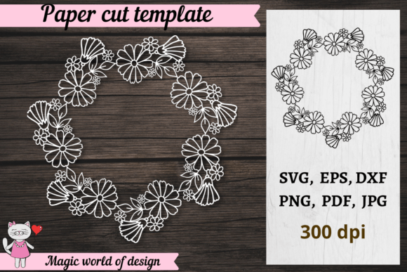 Download Chamomile Floral Frame Svg Cricut SVG - Floral Collection