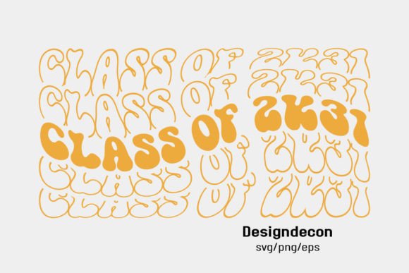 Download Class of 2031 Retro Wavy Mirrored Svg - 2031 Collection