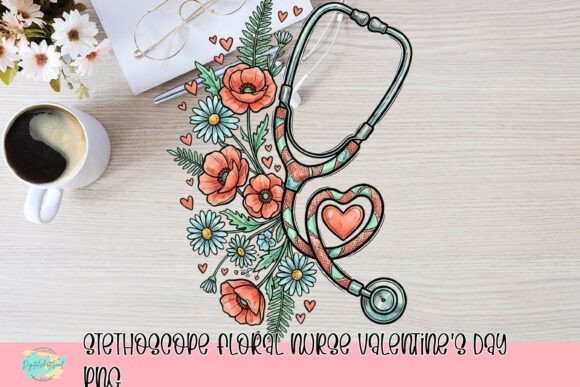 Download Stethoscope Floral Nurse Valentine's Day PNG - Floral Collection