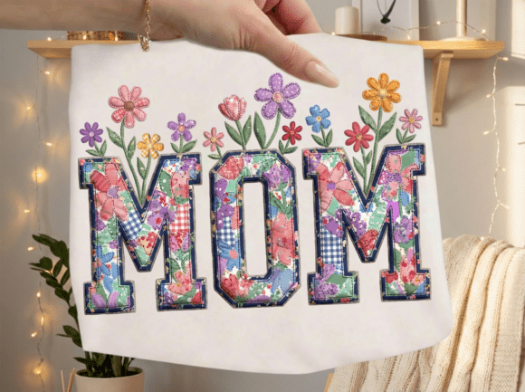Download MOM Floral Patchwork Mother's Day Png - Floral Collection