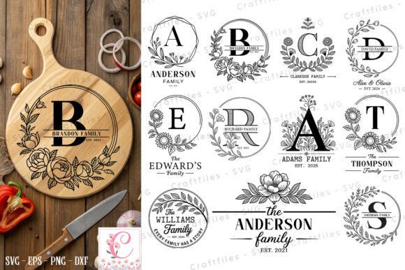 Download Personalized Floral Letter Monogram SVG - Floral Collection