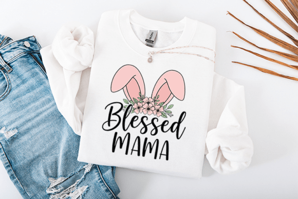 Download Blessed Mama Easter SVG Floral Bunny - Floral Collection