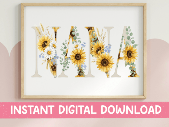 Download Nana Sunflower Floral Letter Design - Floral Collection