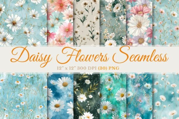 Download Daisy Flowers Watercolor Floral Seamless - Floral Collection