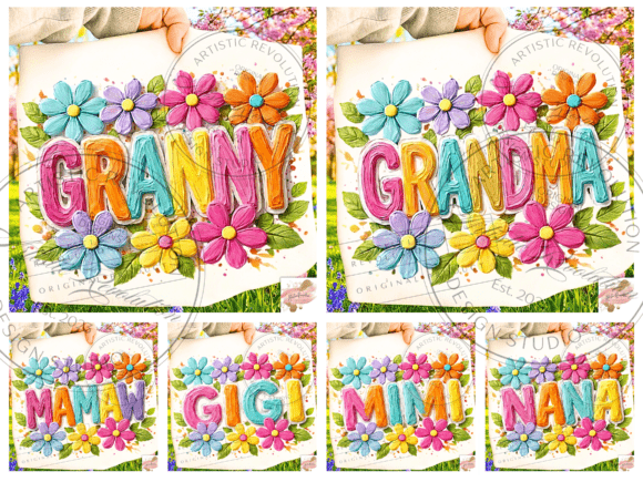 Download Floral Grandma Png Mimi Nana Gigi Granny - Floral Collection
