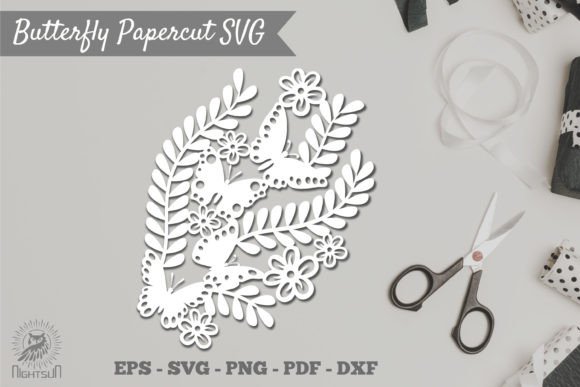 Download Floral Butterfly Papercut Cricut SVG - Floral Collection