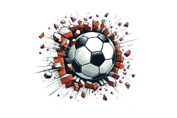 Download Soccer Ball Cracking Wall Design - Premium Resources