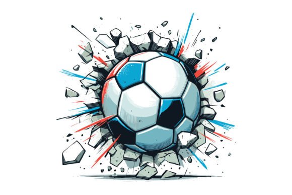 Download Soccer Ball Cracking Wall Design - Premium Bundle